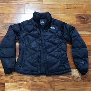 North Face Aconagua Black Down Sateen Jacket sz Womens Small